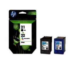 HP 21/22 Tri-colour & Black Ink Cartridges - Twin Pack